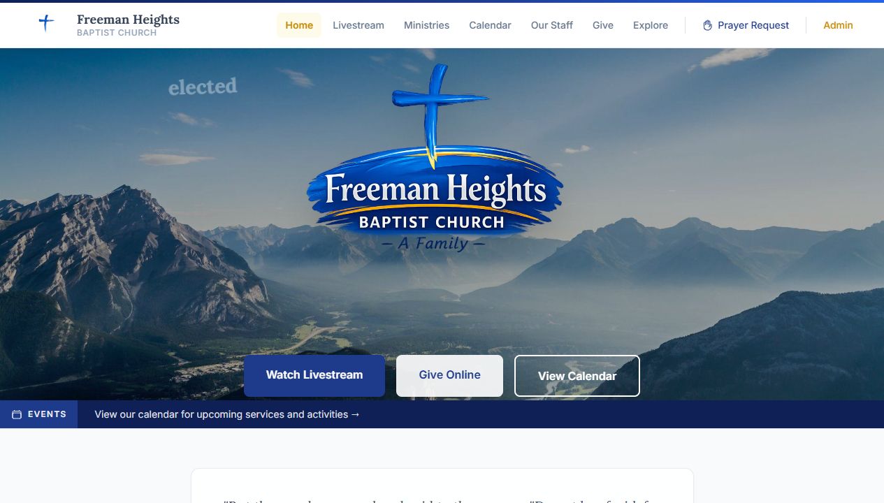 Freeman Heights Baptist Church website